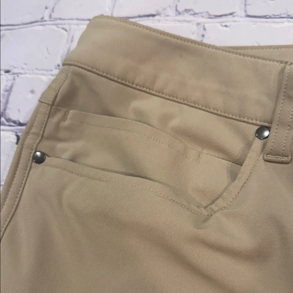 Lululemon ABC Warpstreme Slim Stretch Men’s Size 32 Khaki Performance LM5AD95 - Picture 4 of 14